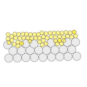 Paint is distributed according to density when dry