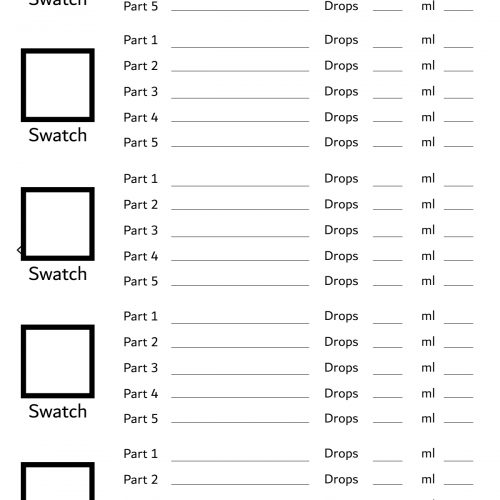 Printable Swatch Cards