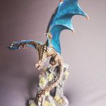 Wyvern by Anjuli/GeekGirlBook Worm painted using the Alpha range and Water+, Model from Reaper Miniatures Bones 4 Kickstarter