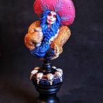 La Charra bust from Creepy Tables by Anjuli/GeekGirlBook Worm painted using the Alpha range and Water+, Printed on Anycubic Photon S, Sculpted by Kinga Nieczaja